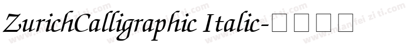 ZurichCalligraphic Italic字体转换
